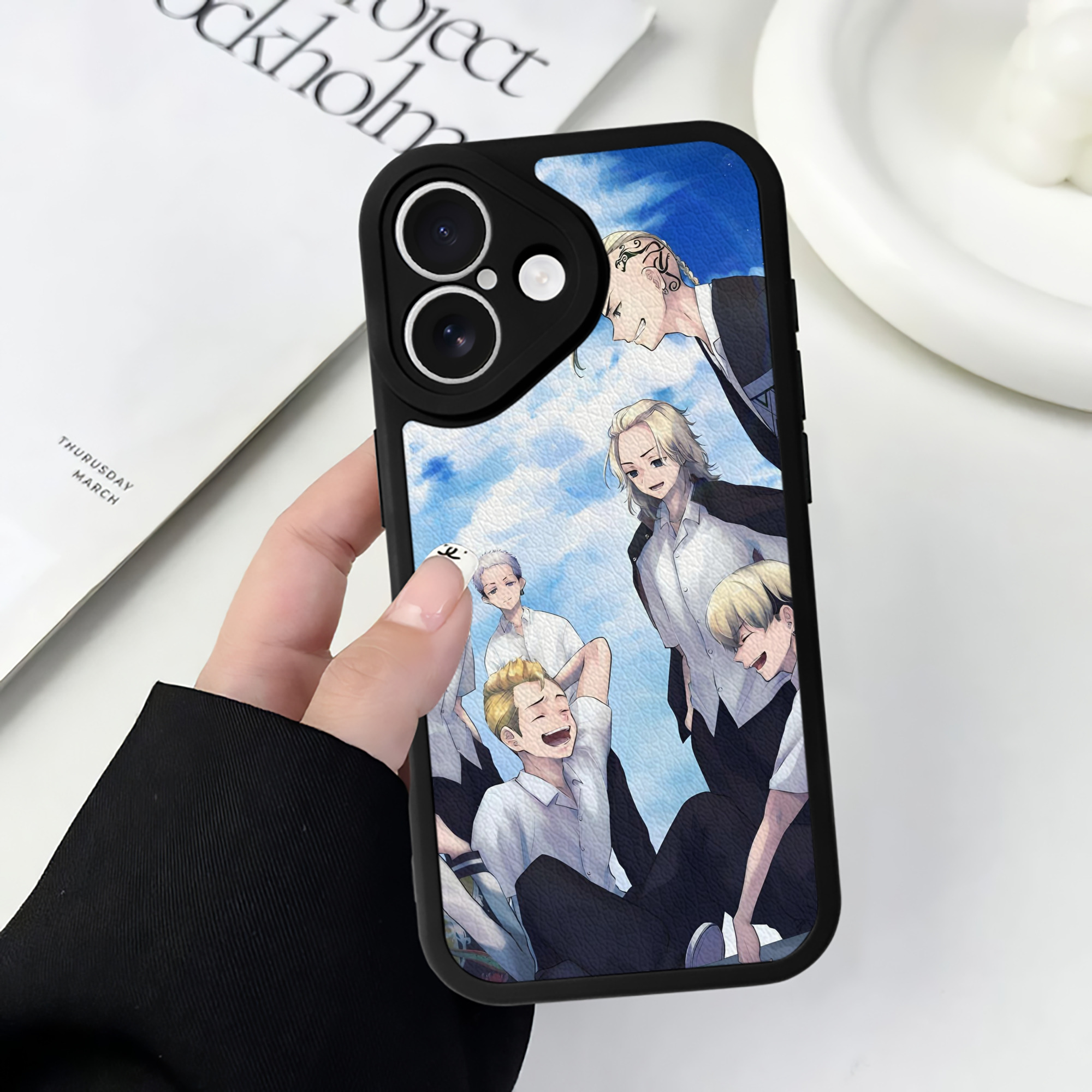 （画像用） 東京リベンジャーズ Tokyo Revengers 【iPhone 16シリーズ対応】シリコンスマホケース（レザー調） 材質：シリコン